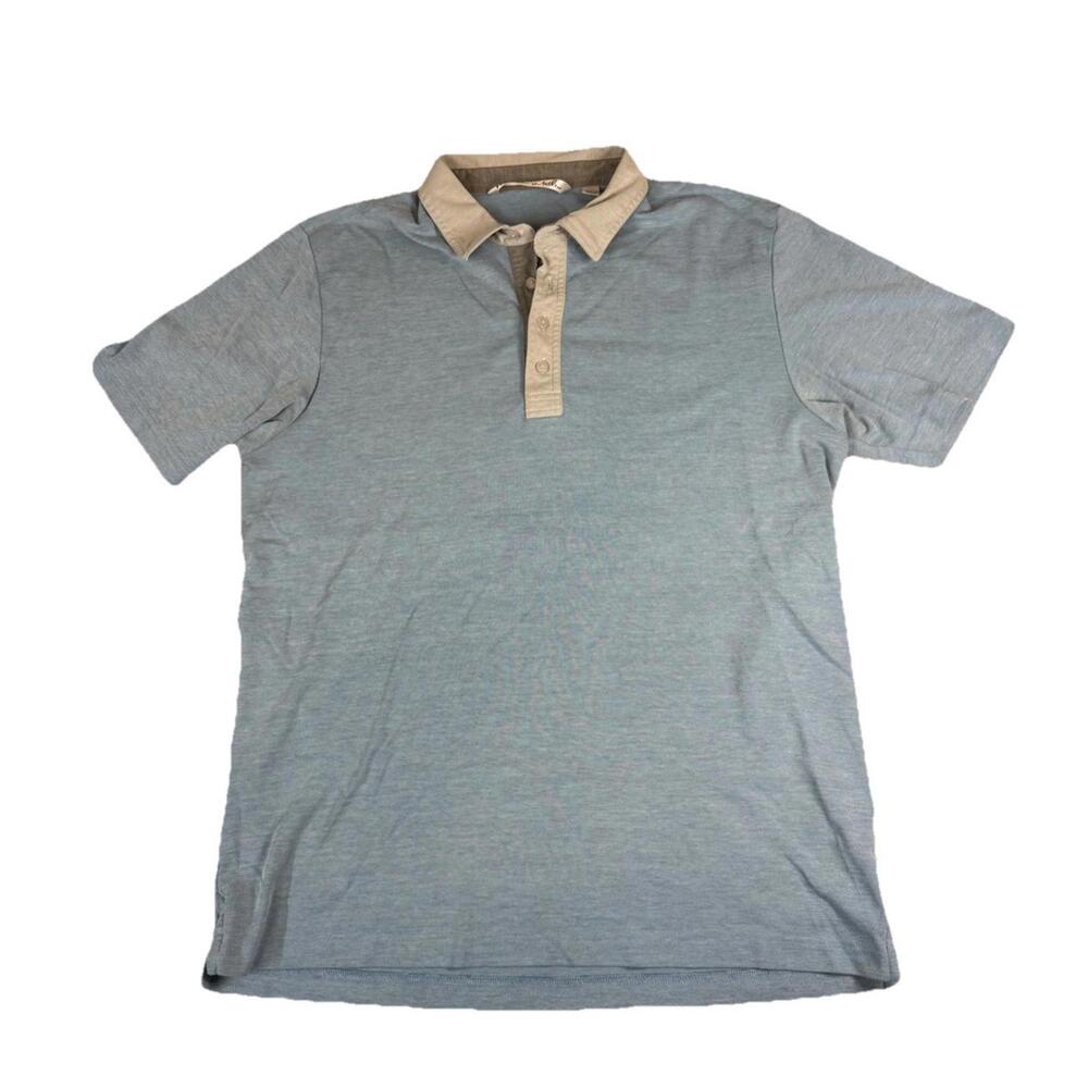 Travis Mathew Polo Shirt Sky Blue Golf Cotton Stretch Men’s Large
